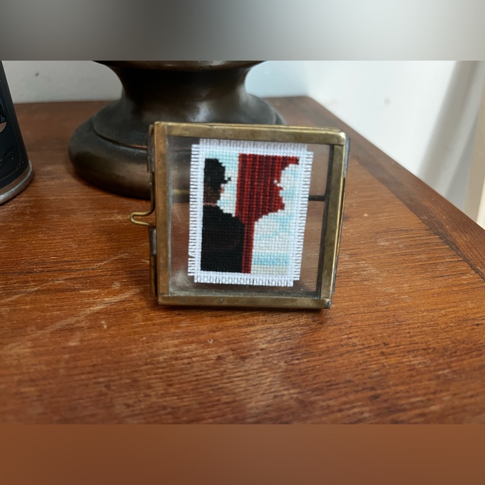 René Magritte’s “La Décalcomanie” in Mini Cross Stitch Art - Picture 3 of 4